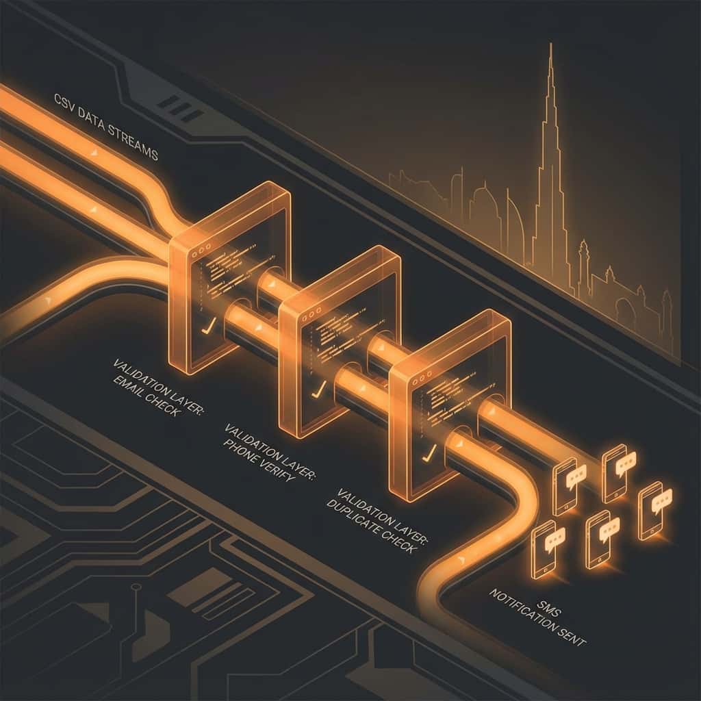 Firas Jday's Dubai Lead Generation Platform: Automated CRM Data Processing project featuring Full Stack & Automation development