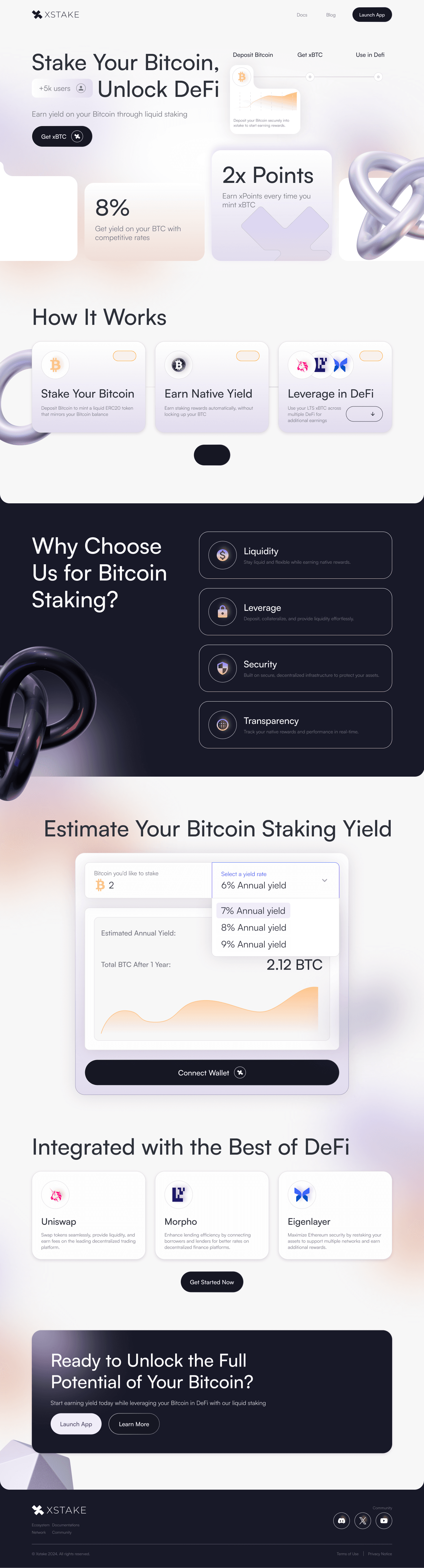 Landing Page - Desktop View